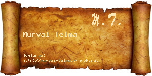 Murvai Telma névjegykártya